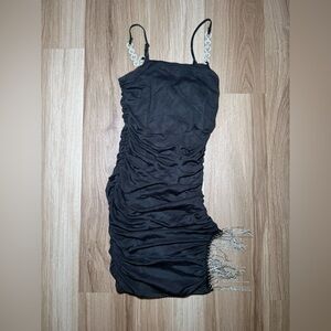 Forever 21 party dress black with silver details